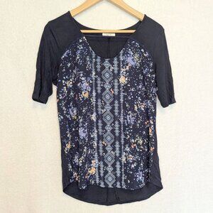 Maurices elbow sleeve scoopneck pullover with braided trim